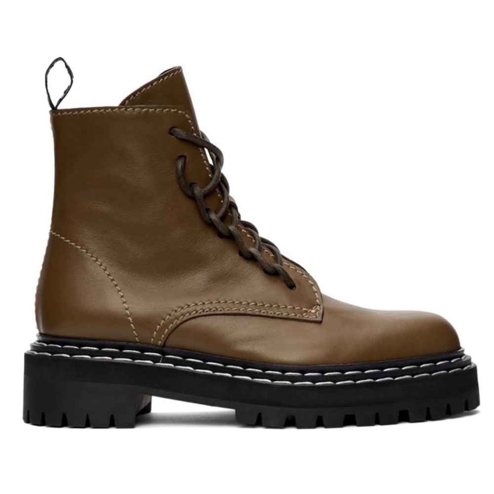 Lug Sole Platform Lace Up Combat Boot Size 36.5